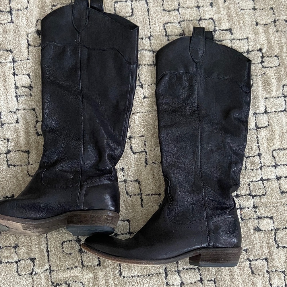 Frye Black Leather Boots
